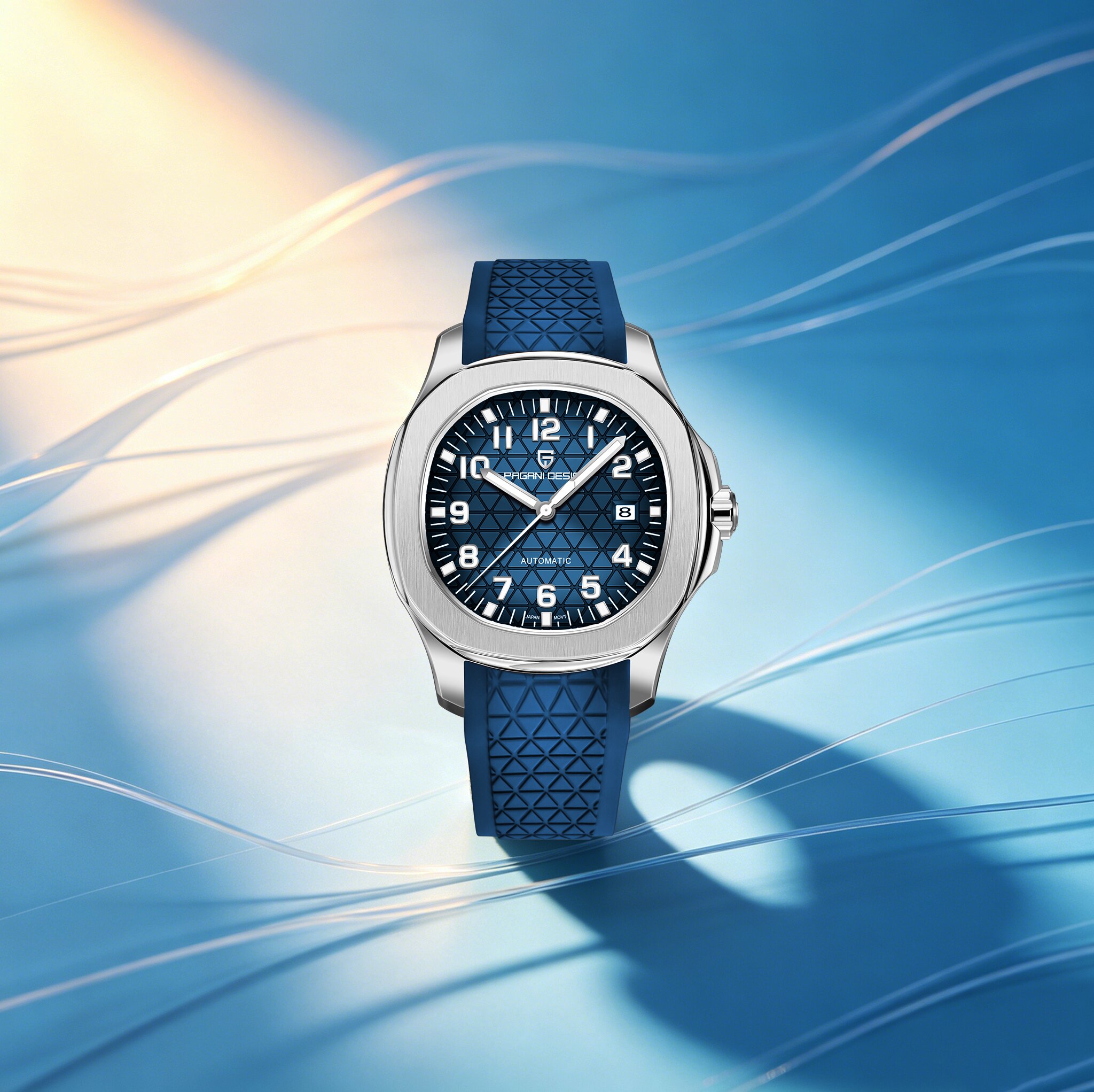 Rubber Strap Diver - ساعة ميكانيكية رجالية من PAGANI DESIGN،
