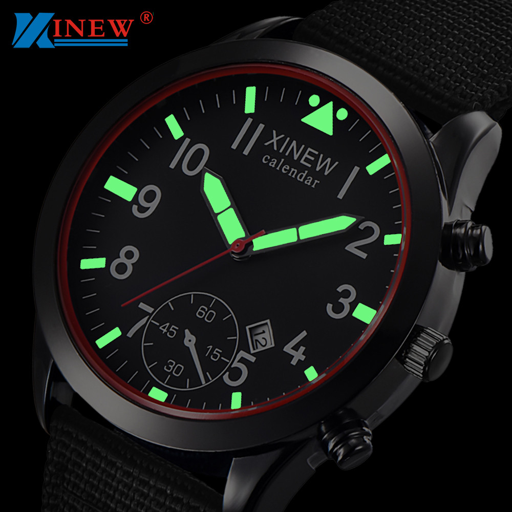 Canvas Strap Watch - 2020 XINEW ساعات الرجال موضة توهج