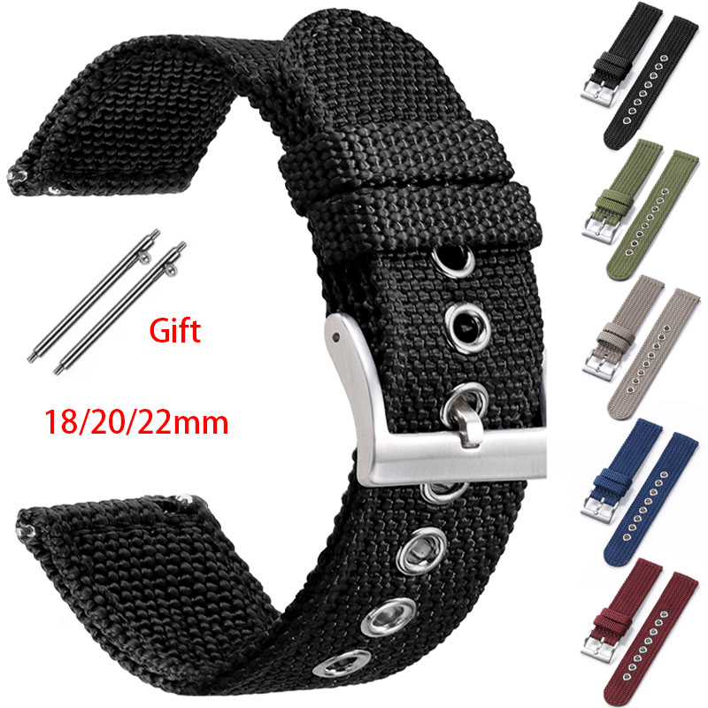 Nato Strap Nylon - سوار معصم من قماش النايلون ،