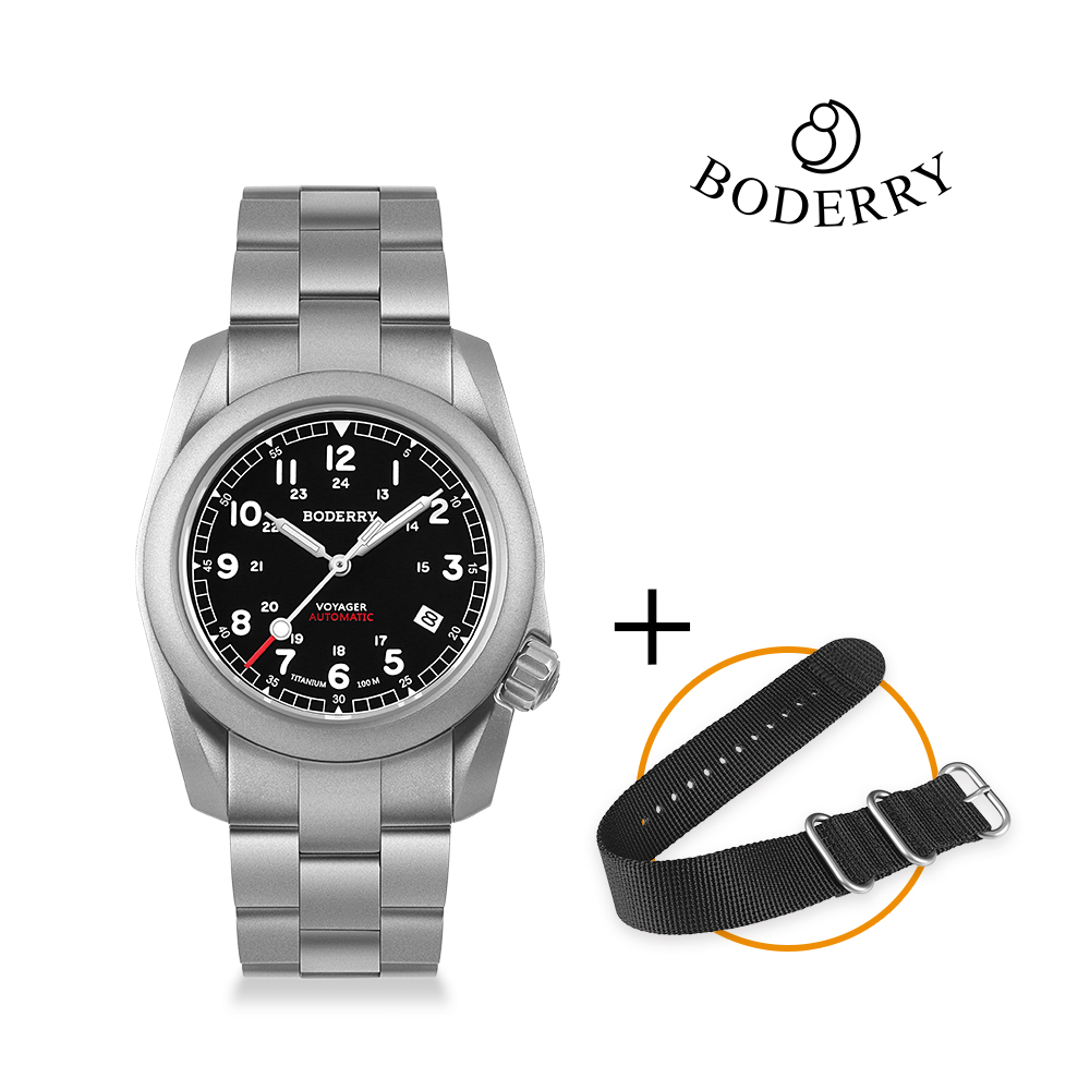 Seiko Watch 5 Sports - Boderry Voyager الميدان ساعة التيتانيوم التلقائي