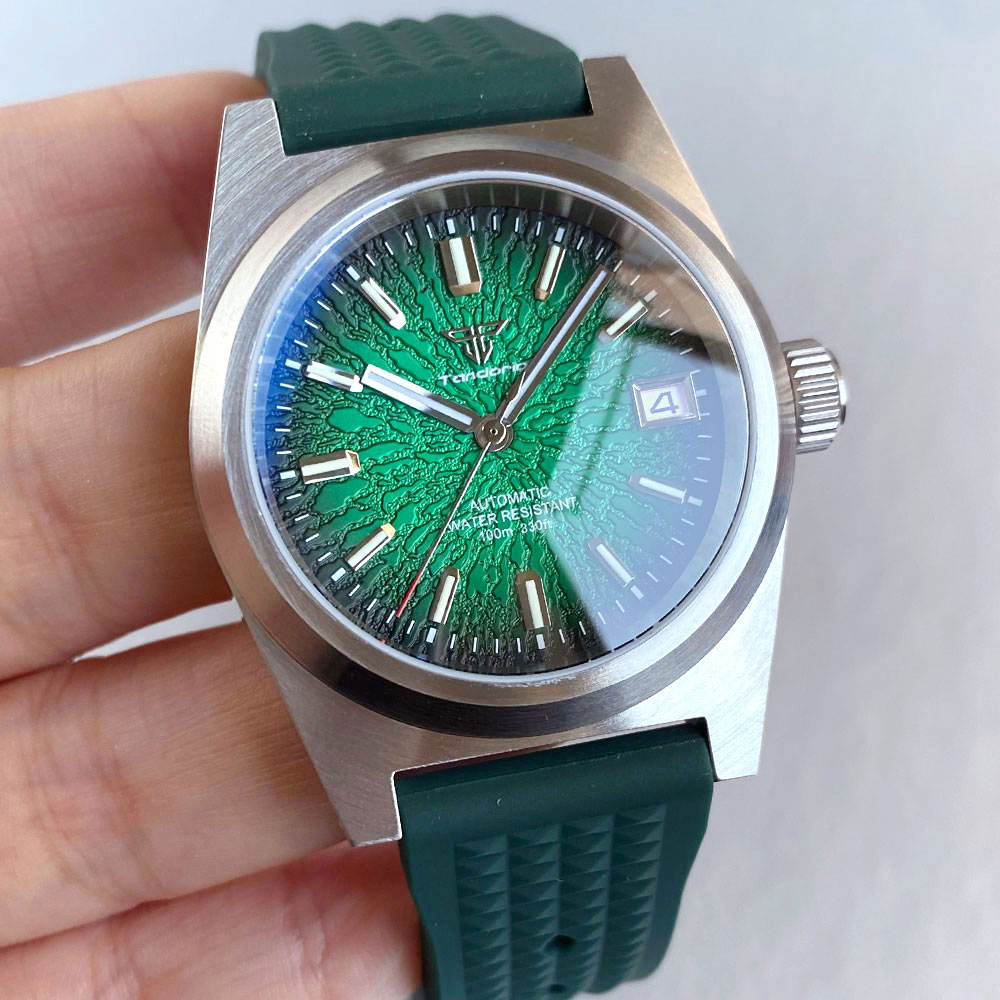 جديد 38 مللي متر ساعة ميكانيكي - مراجعة Rubber Strap Diver وسعره