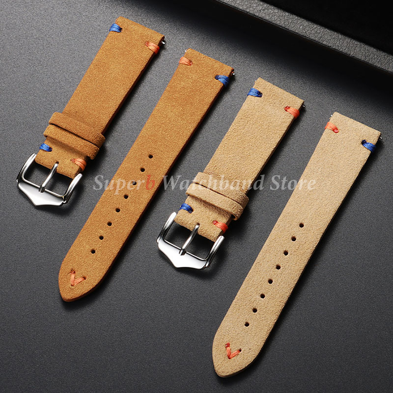جلد الغزال حزام ساعة اليد 18 م - مراجعة Suede Strap Watch وسعره