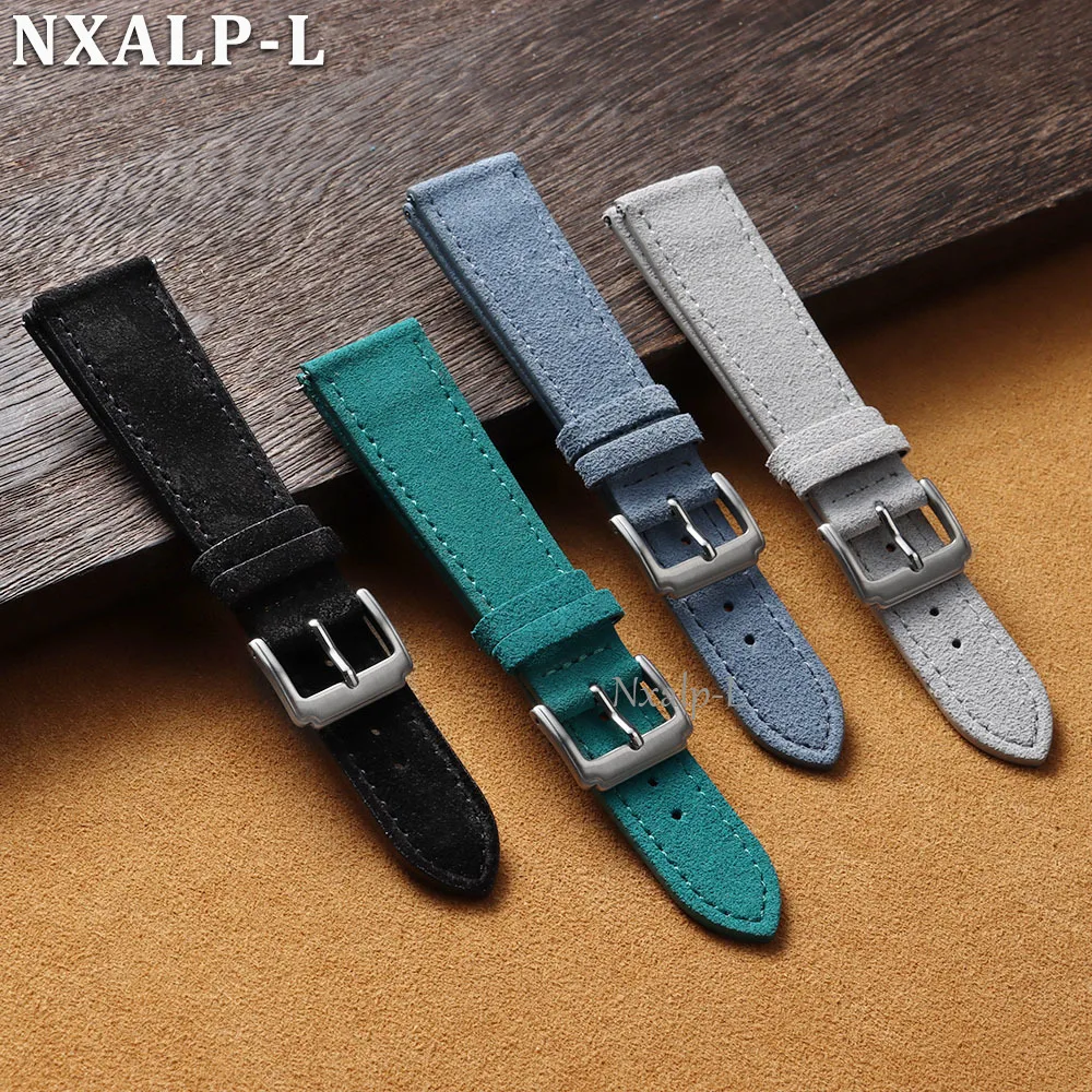 حزام ساعة من جلد البقر المدبوغ - مراجعة Suede Strap Watch وسعره