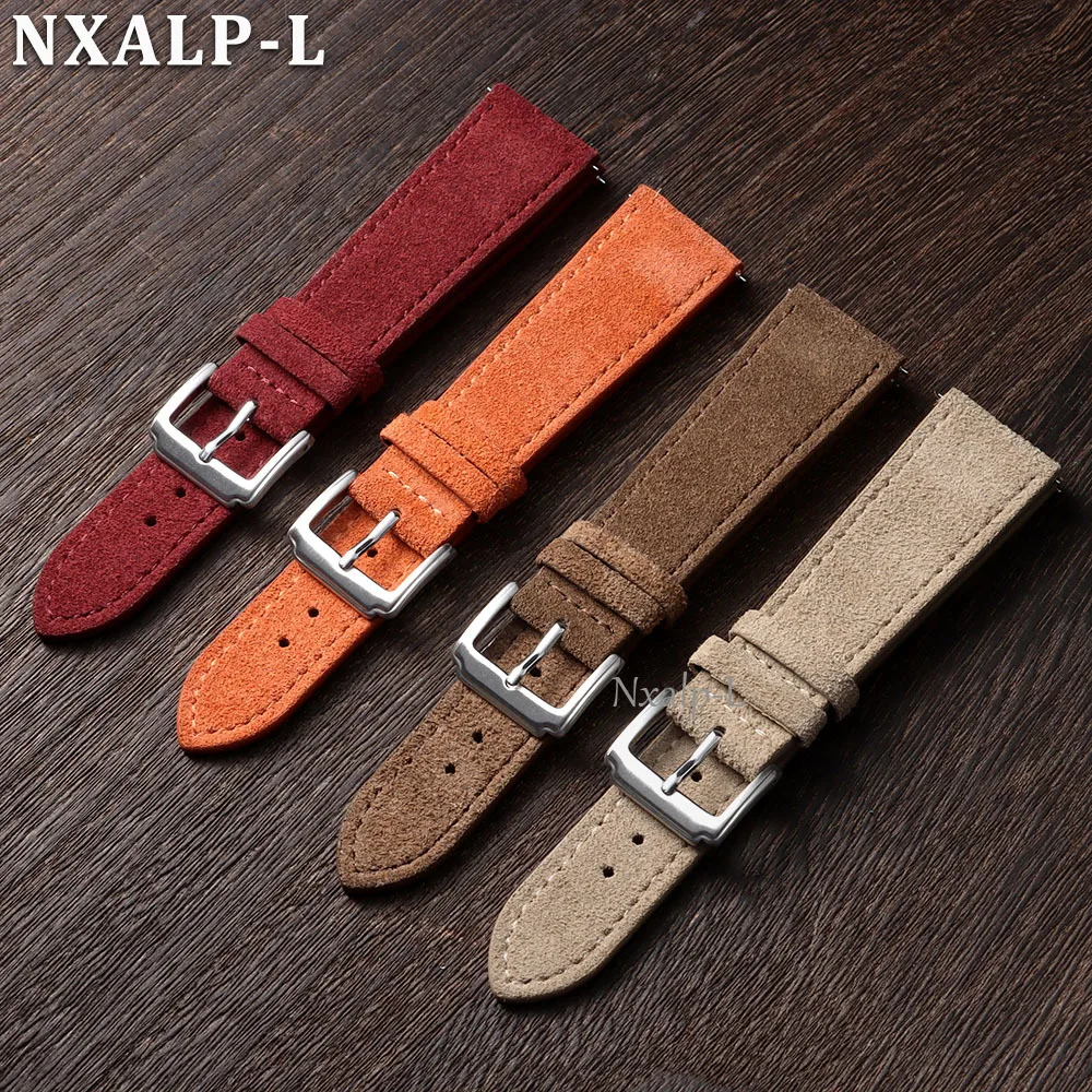 حزام ساعة من جلد البقر المدبوغ - مراجعة Suede Strap Watch وسعره