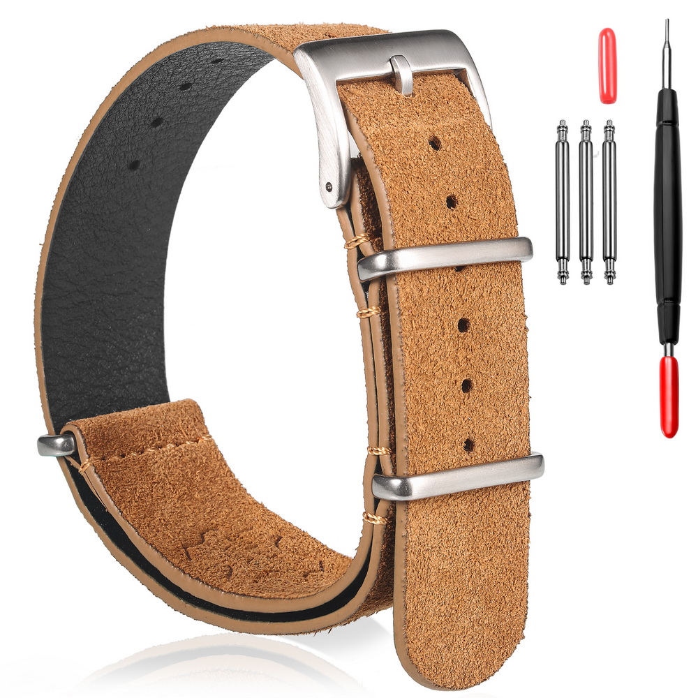 HEMSUT حزام جلد طبيعي (Suede)  - مراجعة Tropic Strap Vintage وسعره