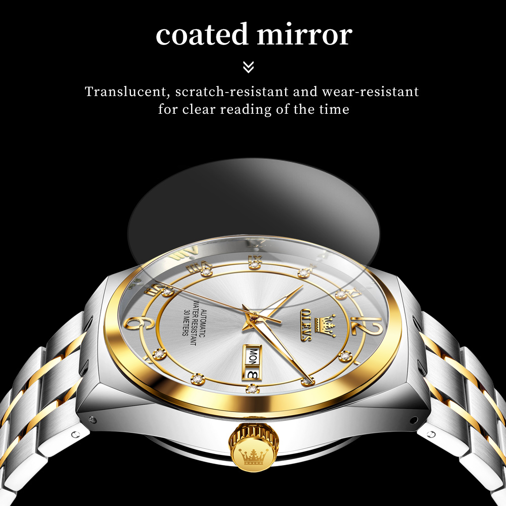 ساعة OLEVS للرجال، ساعة ميكاني - مراجعة Rolex Watch Datejust وسعره