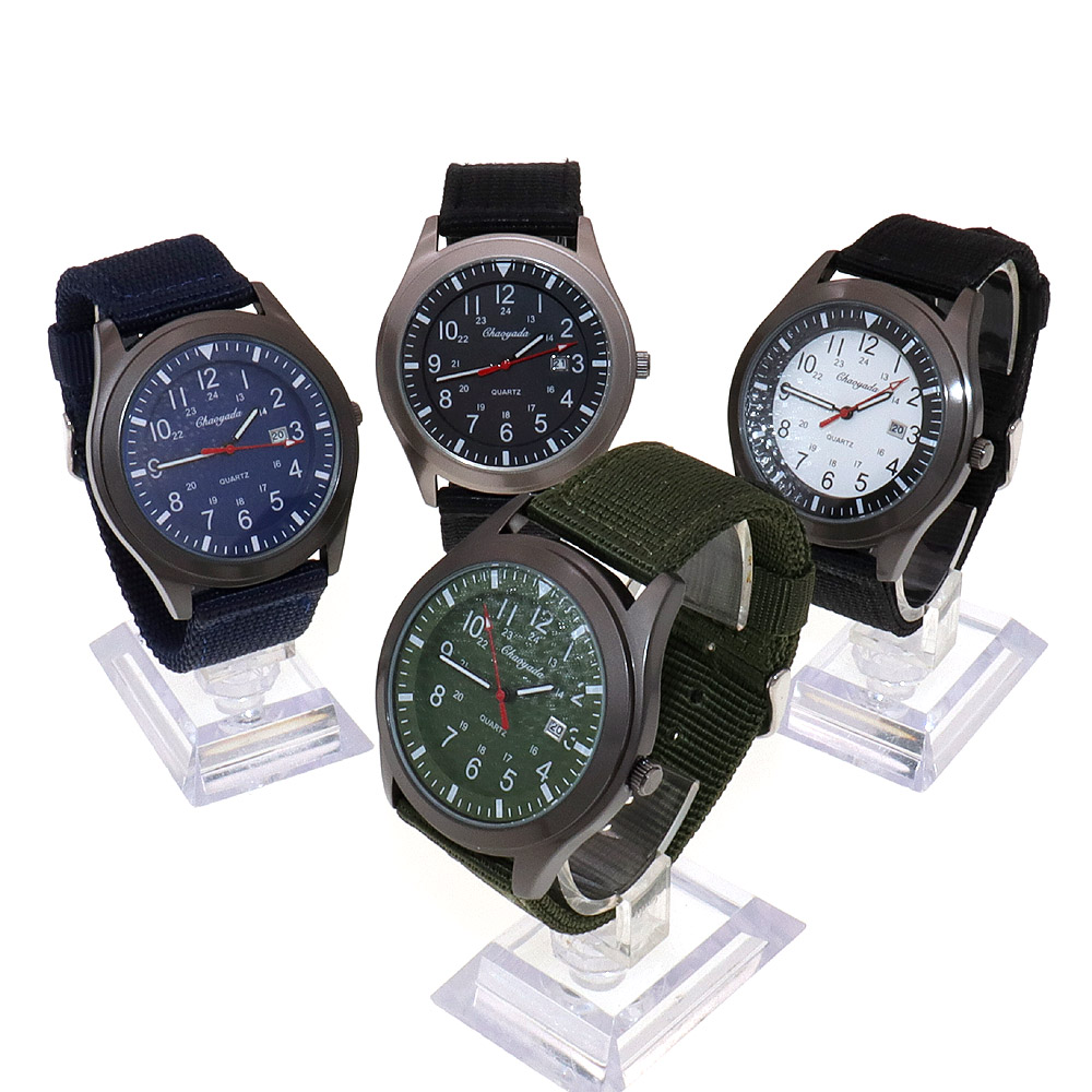 ساعة يد رجالية فاخرة بحركة كوا - مراجعة Canvas Strap Watch وسعره