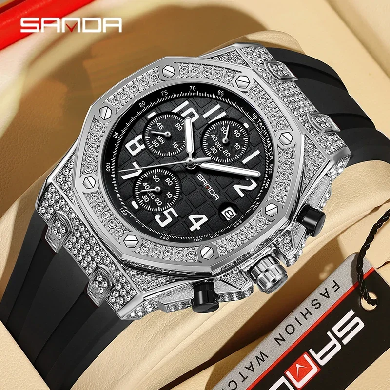 ساعة كوارتز رجالية SANDA 7026، - مراجعة Rubber Strap Diver وسعره
