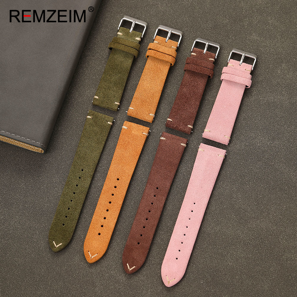 حزام ساعة من الجلد السويدي للج - مراجعة Suede Strap Watch وسعره