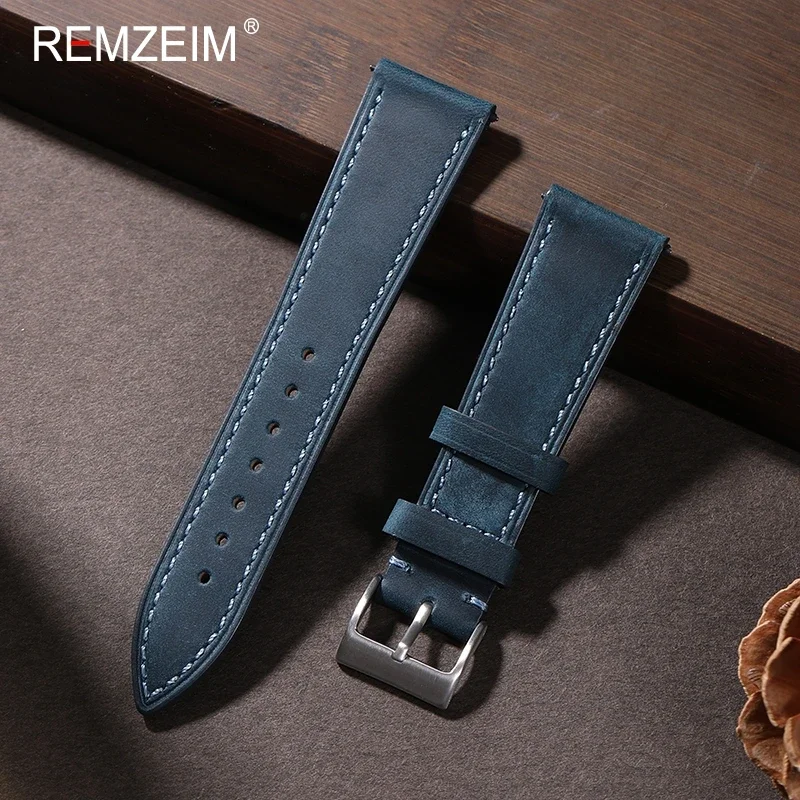 سوار ساعة جلدي من Crazy Horse  - مراجعة Suede Strap Watch وسعره