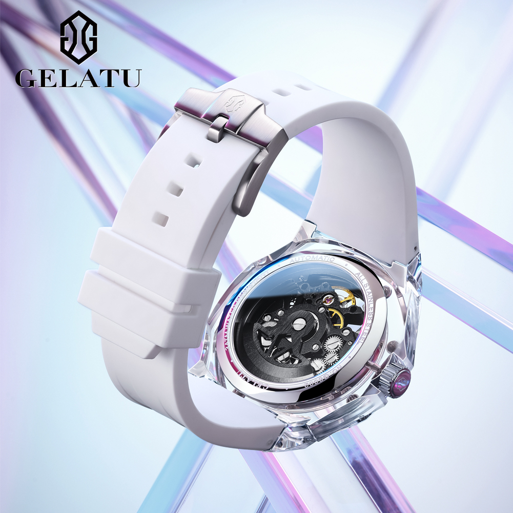 GELATU 8002 ساعة ميكانيكية أوت - مراجعة Rubber Strap Diver وسعره